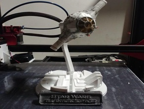 star wars tie interceptor stand 3d print model - Mito3D