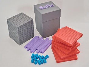 dienes counting blocks full set box 3d print model - Mito3D