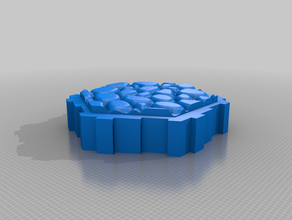 rocky hex tile single customized 3d print model - Mito3D