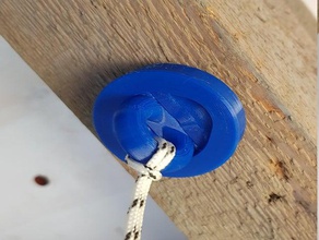 plafond anneau crochet amovible de montage au le mont la corde suspension 3d print model - Mito3D