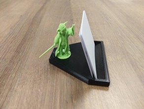 base de yoda tarjeta titular visita negocios la maestro starwars star wars 3d print model - Mito3D