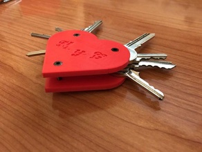 llavero coraz n chain customized keychain keychains keyring key holder valentine 3d print model - Mito3D