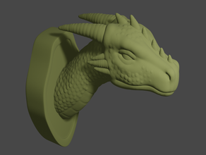 maior jogo montado cabeça de dragão animais clássico a decoração dragões drake conto fadas lagarto monte placa escultura taxidermia na parede 3d print model - Mito3D
