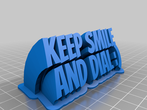 keep smile dial customized 3d print model - Mito3D