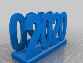 happy new year 2020 napkin holder designproject gift 3d print model - Mito3D