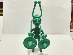 nuragico statuetta in bronzo miglia erodiano corna soldato sardegna 3d print model - Mito3D