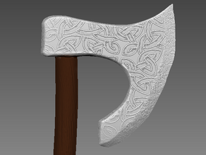 viking savaş baltası axe cosplay silah Vikingler wargaming 3d print model - Mito3D