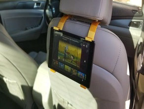 amazon fire 8hd tablet headrest holder 3d print model - Mito3D