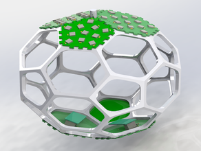l'icosaèdre tronqué led ball 3d print model - Mito3D