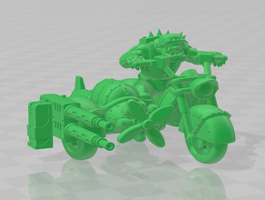 ork warbiker 40k les vélos cycles l'attaque rapide jeux miniatures minis motos orcs orks scifi warbike warbikers warbikes warhammer 3d print model - Mito3D