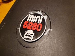 mini5280org Auto-Abzeichen 5280 cooper mini mini-cooper 3d print model - Mito3D
