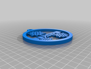mi personalizados personalizado adorno medallón de copo nieve 3d print model - Mito3D
