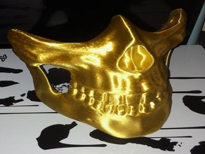 higgs' cráneo máscara de la muerte varamiento cosplay el traje deathstranding oro 3d print model - Mito3D