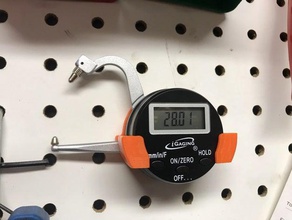 pegboard holder digital thickness gauge small tool 3d print model - Mito3D
