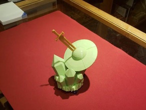 keyforge - despedida marciano cavaleiros troféu farwell aember chave token marte santuário 3d print model - Mito3D