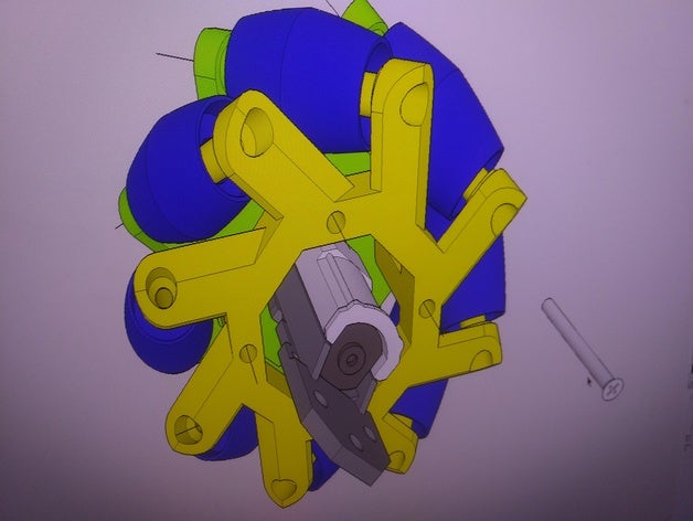 omnidirectional wheel 3D print model - Mito3D