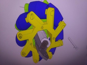 omnidirectional wheel 3d print model - Mito3D