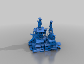 ash waster shanty town - necromunda terrain inquisimunda tnt 3d print model - Mito3D