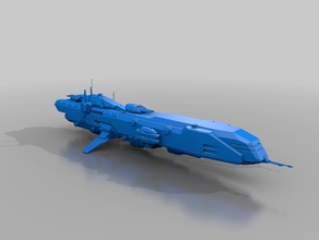 yazın cruiser savaş klasik karmaşık homeworld gemi alanı 3d print model - Mito3D