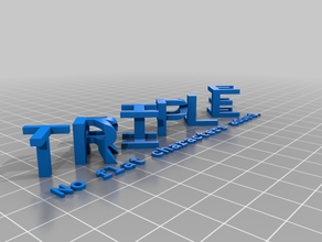 özelleştirilmiş üçlü mektubumu yanılsama engeller 3d print model - Mito3D
