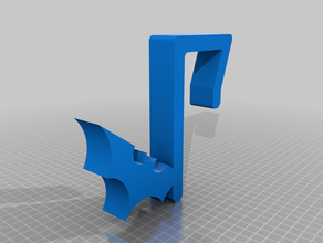 batarang coat hanger cubical batman logo symbol hook cubicle coathook 3d print model - Mito3D