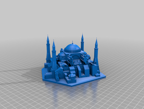 la basilica di santa sofia istanbul aya sofya ayasofya bizantino l'islam islamica architettura ottomano salat sophia 3d print model - Mito3D