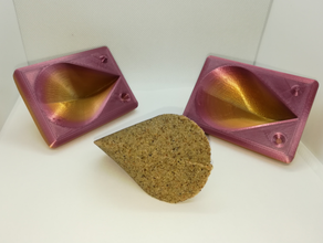 oloid moule cinétique de sable exprimés la coulée moisissure play-doh pâte à modeler 3d print model - Mito3D