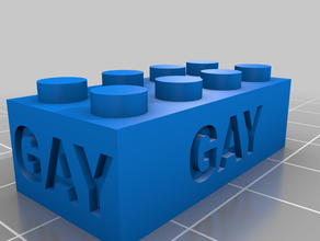 gay customized 3d print model - Mito3D