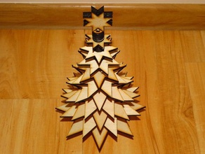 lasercut christmas tree 3d print model - Mito3D