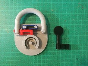 aprire il meccanismo di blocco chiave serratura meccanica giocattolo le parti in movimento lucchetto sicurezza cassetta 3d print model - Mito3D