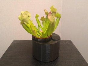 self-Bewässerung Pflanzer fleischfressenden Pflanzen arrosage automatique Fleischfresser Blume die Bewässerung pot selbst Gießen 3d print model - Mito3D