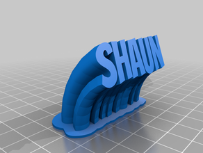 meine angepasste geschwungene 2-line-shaun kundengebundene 3d print model - Mito3D