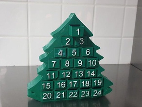 advent calendar surprise chrismas tree drawers 3d print model - Mito3D