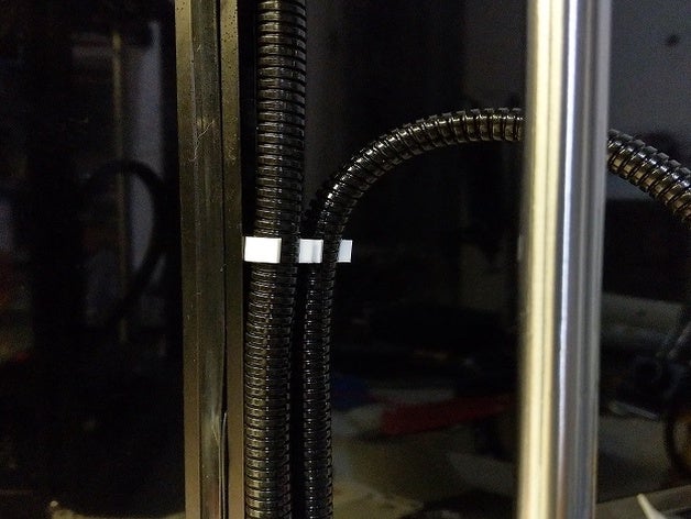 v-slot 10mm cable tube mount sapphire pro 3D print model - Mito3D