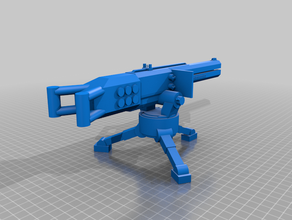 stormfire railgun arma de fuego scifi montaje en trípode 3d print model - Mito3D