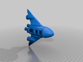 hollow space ship spaceship 3d print model - Mito3D