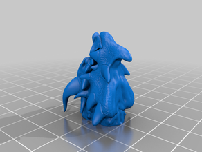 dragón busto fantasia de la fantasía 3d print model - Mito3D