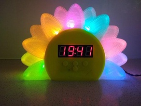 wemos flor de despertador relógio d1 mini ws2812 3d print model - Mito3D