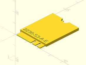 parametrik m2 maketi jeneratör 2 m ngff nvme PCI ssd 3d print model - Mito3D