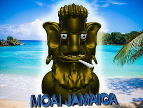 moai Jamaika-version 3d print model - Mito3D
