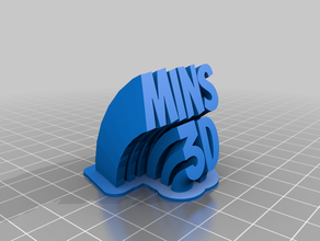 mon personnalisés balayage 2-nom de la ligne plaque texte personnalisé 3d print model - Mito3D