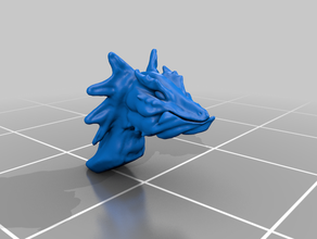 waterdragon bobfps criaturas drache dragão a cabeça 3d print model - Mito3D