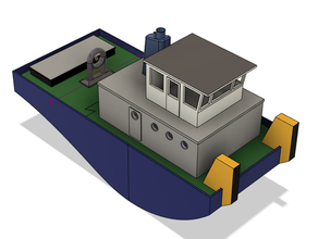 springer remolcador + barcaza 3d print model - Mito3D
