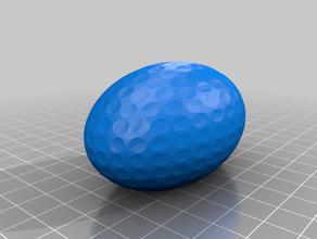 football shaped golfball golf 3d print model - Mito3D