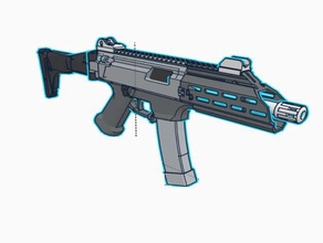 cz scorpion evo 3 s1 9x17 9x17mm de bala checa la república czub submachine gun 3d print model - Mito3D