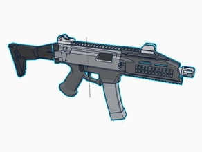 cz scorpion evo 3 s1 ris 9x17 9x17mm de bala checa la república czub submachine gun 3d print model - Mito3D