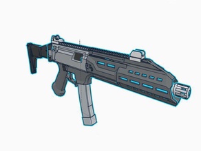 cz scorpion evo 3 s1 carabina 9x17 9x17mm de bala checa czub submachine gun 3d print model - Mito3D