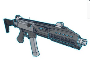 cz scorpion evo 3 s1 carbine ris 9x17 9x17mm bullet czech republic czub submachine gun 3d print model - Mito3D