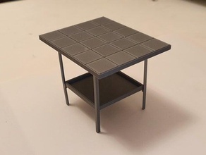gas-Tisch doll dollhouse Puppenhaus-Möbel Tabelle 3d print model - Mito3D
