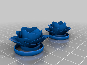 fleur boucles d'oreilles boucle d'oreille des rose 3d print model - Mito3D